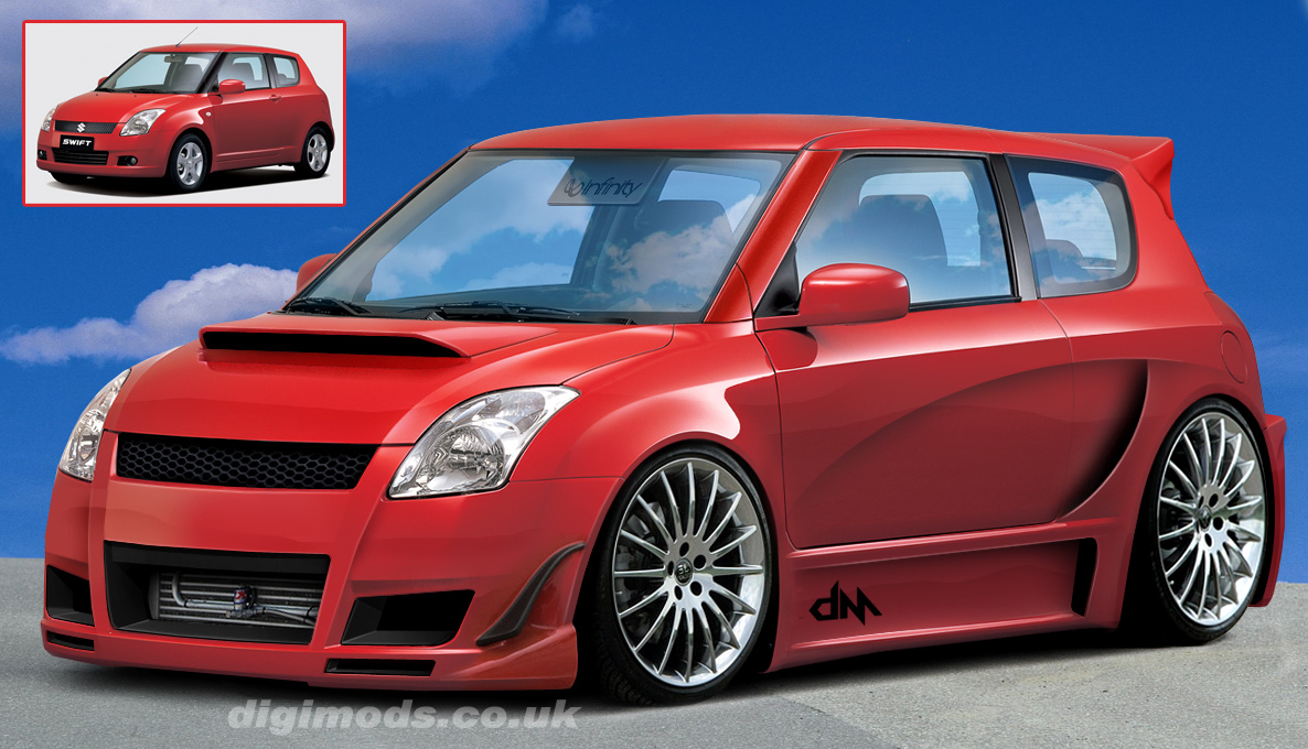 Red Suzuki Swift Modified HD Wallpapers High Resolution